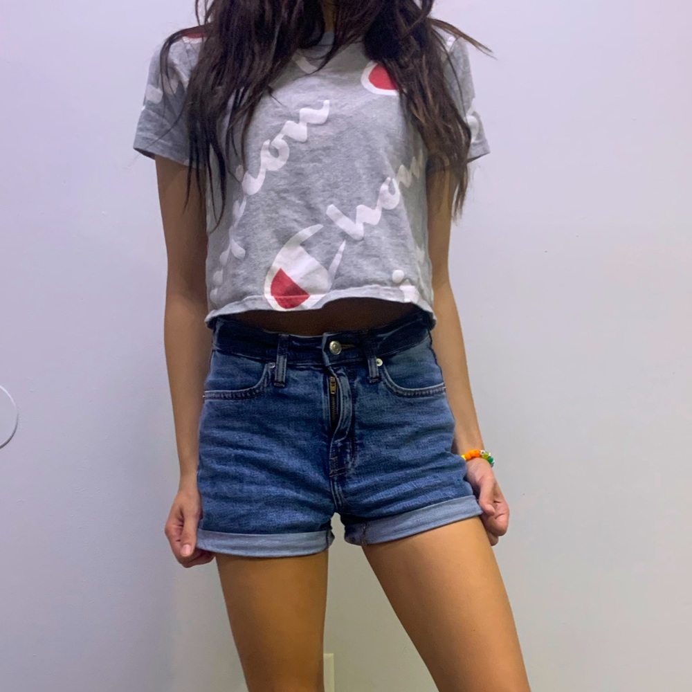 Small champion crop tee